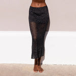 Load image into Gallery viewer, Crochet Skirt Ipapüle Black
