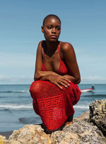 Load image into Gallery viewer, Ipapüle Crochete Red Dress
