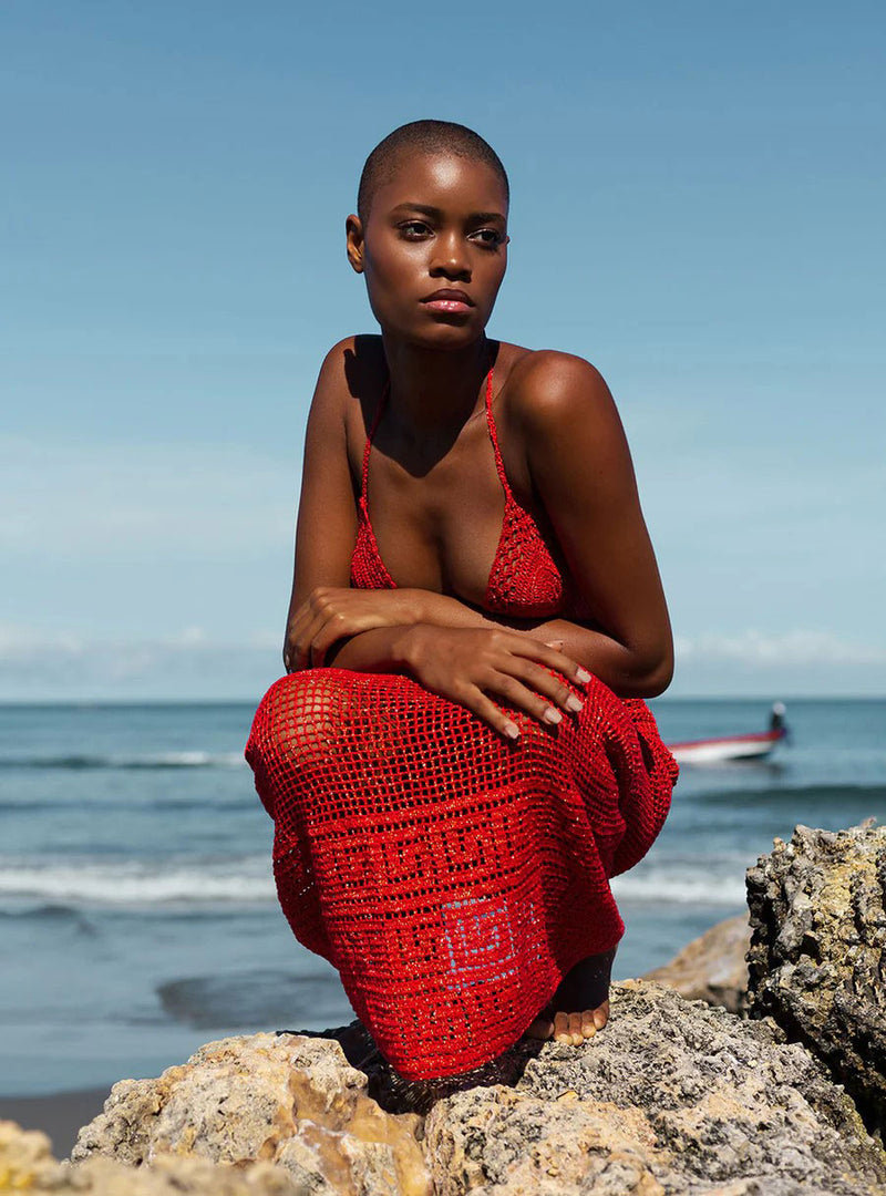 Ipapüle Crochete Red Dress